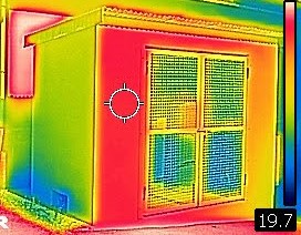 実際の建物での遮断熱塗料の簡易効果測定
